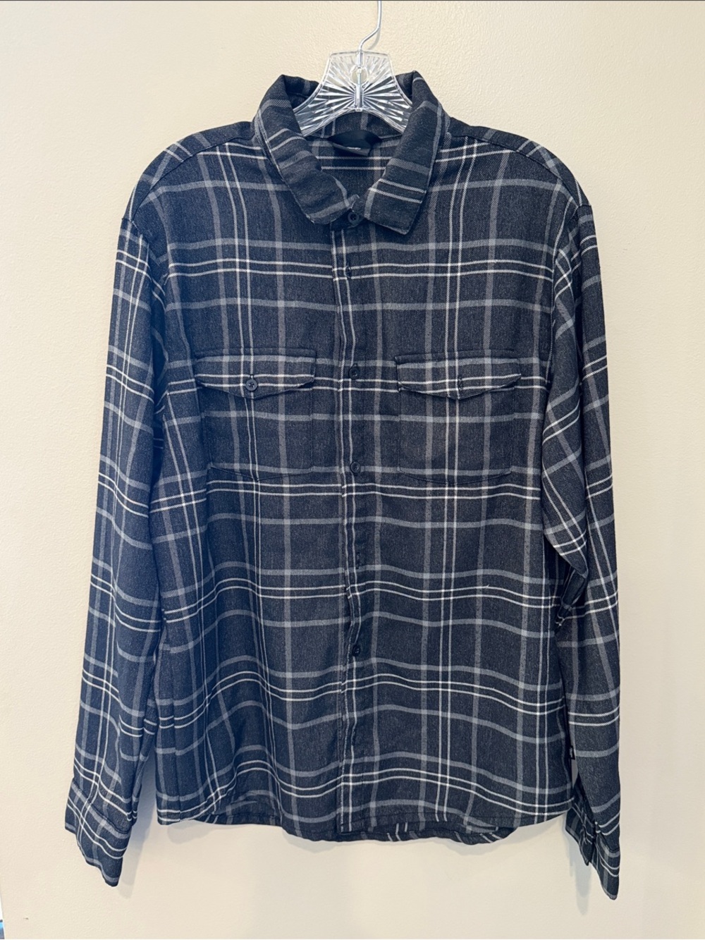 Nike SB Black and White Plaid Button-Down Shirt - Men’s Size Small